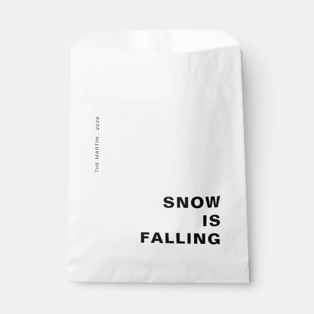 Sachets En Papier Let It Snow Minimalist Clean Christmas Design (Devant)