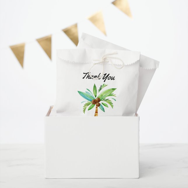Sachets En Papier L'été amusant Palm Tree Merci (Fête)