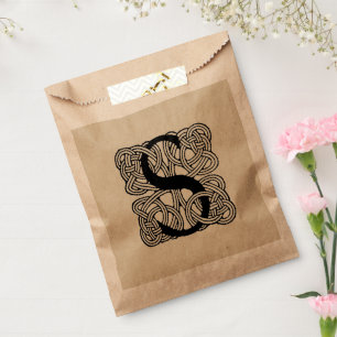 Sachets En Papier Lettre S Monogramme Nœud Celtique Vintage