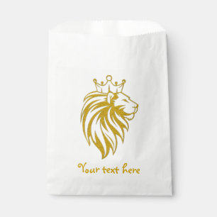 Sachets En Papier Lion Avec Couronne - Style Or 2