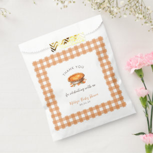 Sachets En Papier Little Cutie Pie Fall Citrouille En vichy Baby sho