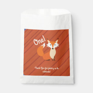 Sachets En Papier Little Fox Cute Coloré 1er Anniversaire Thème de f