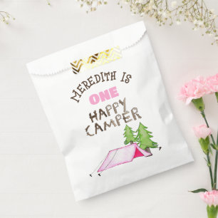 Sachets En Papier Little Girl One Happy Camper First Birthday Party