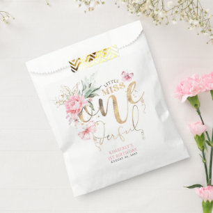 Sachets En Papier Little Miss Onederful Cute Floral 1er anniversaire