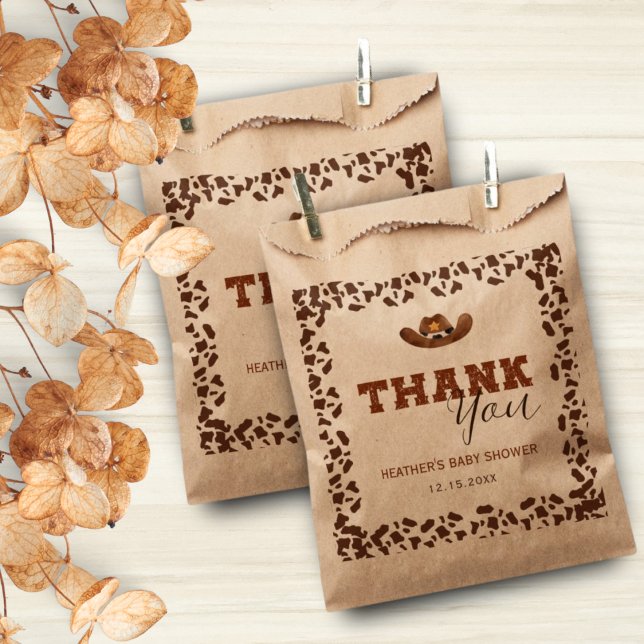 Sachets En Papier Little Western Cowboy Baby shower (Créateur téléchargé)
