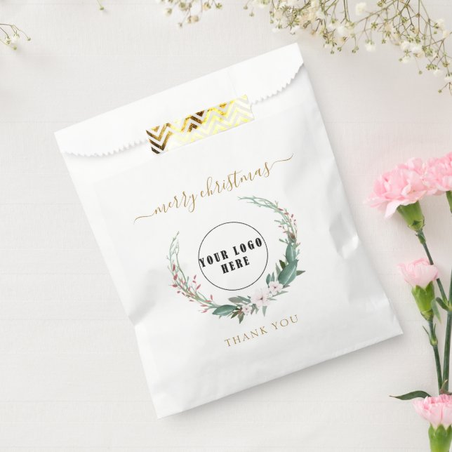 Sachets En Papier Logo Affaires personnalisées Noël (Scellé)