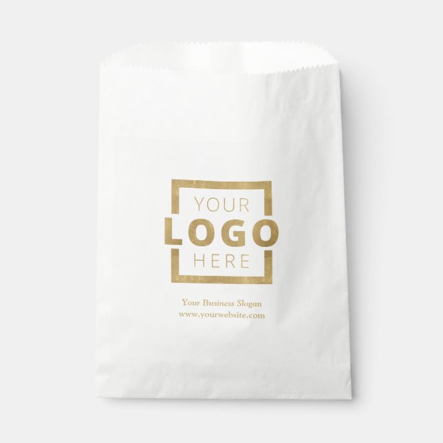 Sachets En Papier Logo de l'entreprise personnalisée Cadeau promotio (Devant)