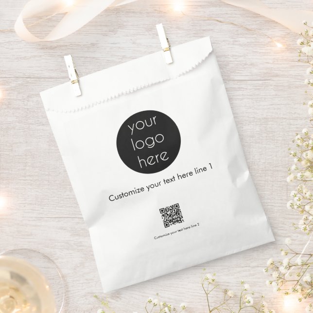 Sachets En Papier Logo d'entreprise personnalisé (Coupé)