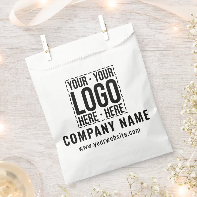 Sachets En Papier Logo d'entreprise personnalisé pour société modern (Coupé)