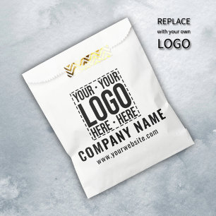 Sachets En Papier Logo d'entreprise personnalisé Société moderne et