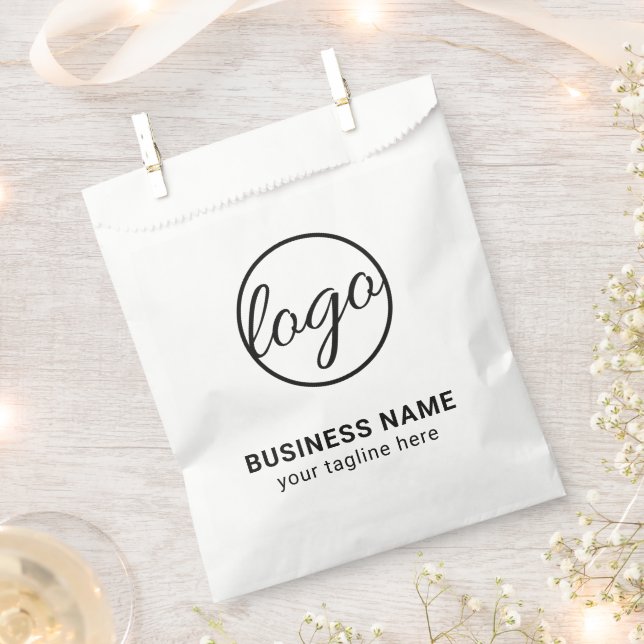 Sachets En Papier Logo d'entreprise simple de marque personnalisée (Coupé)