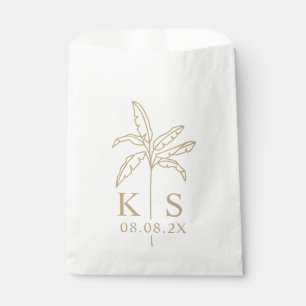 Sachets En Papier Logo du Mariage Monogramme personnalisé Favoriser 