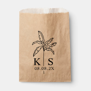 Sachets En Papier Logo du Mariage Monogramme personnalisé Favoriser 