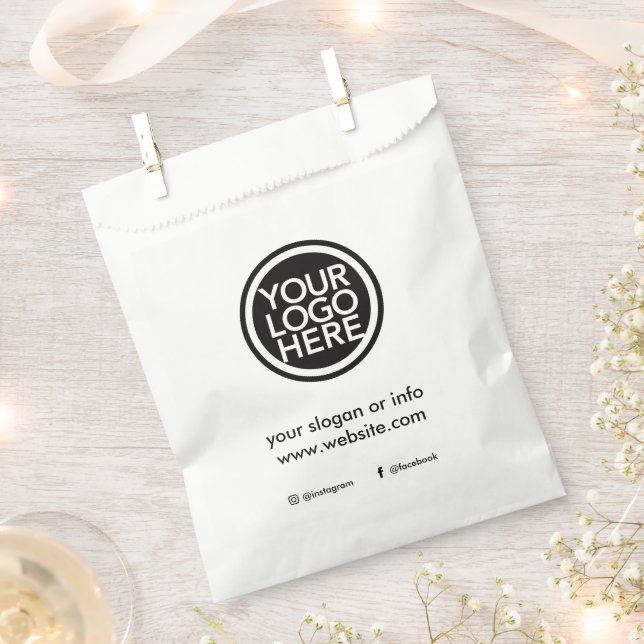 Sachets En Papier Logo promotionnel personnalisé (Coupé)