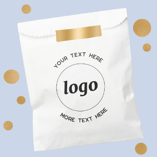 Sachets En Papier Logo Simple Avec Entreprise Texte
