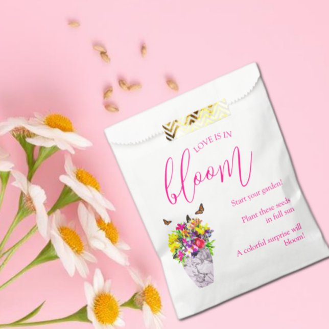 Sachets En Papier Love In Bloom Floral Mariage Flower Seed Packet (Créateur téléchargé)