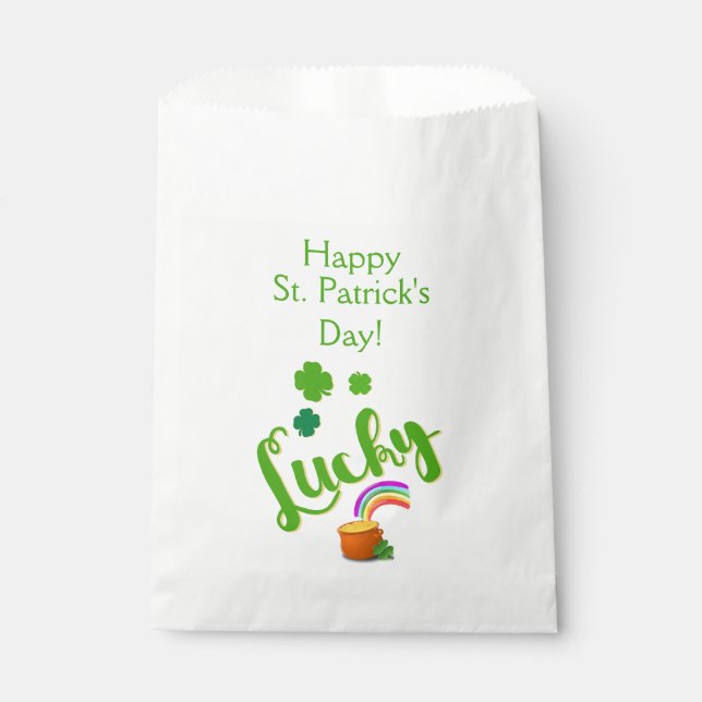 Sachets En Papier Lucky St. Patrick's Day Favor Sac (Devant)