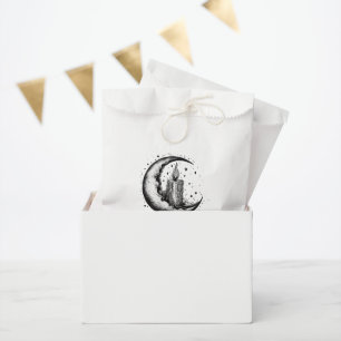 Sachets En Papier Lune éclairée aux chandelles