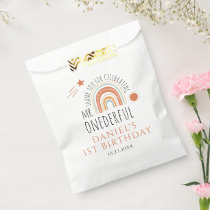 Sachets En Papier M. Onederful Boho Arc-en-ciel Premier anniversaire