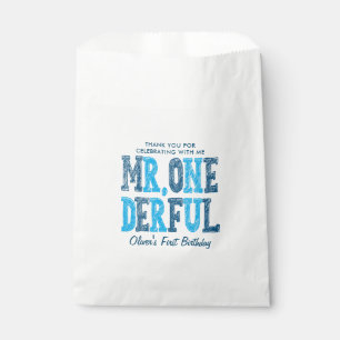 Sachets En Papier M. Onederful Premier anniversaire Merci photo  