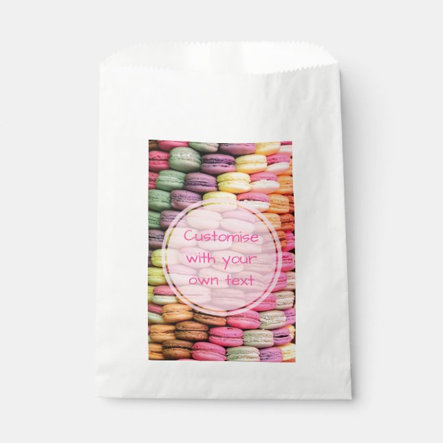 Sachets En Papier Macarons de découpe de texte personnalisés (Devant)