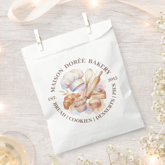 Sachets En Papier Magasin de Boulangerie Pâtissier Dessert Sucreries (Coupé)