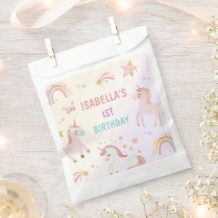 Sachets En Papier Magic Pastel Unicorn Rainbow Birthday Party