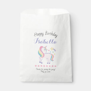 Sachets En Papier Magical Unicorn & Stars Joyeux Invité de fête d'an