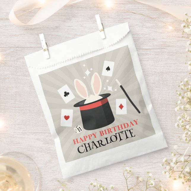 Sachets En Papier Magicien Show Magicien Enfants Anniversaire Nom pe (Coupé)