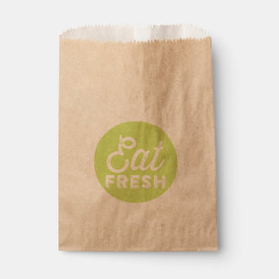 Sachets En Papier Manger frais   Typographie rétro Favoriser les sac