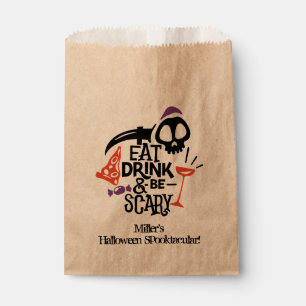 Sachets En Papier Mangez Boire et soyez effrayant Halloween Treat