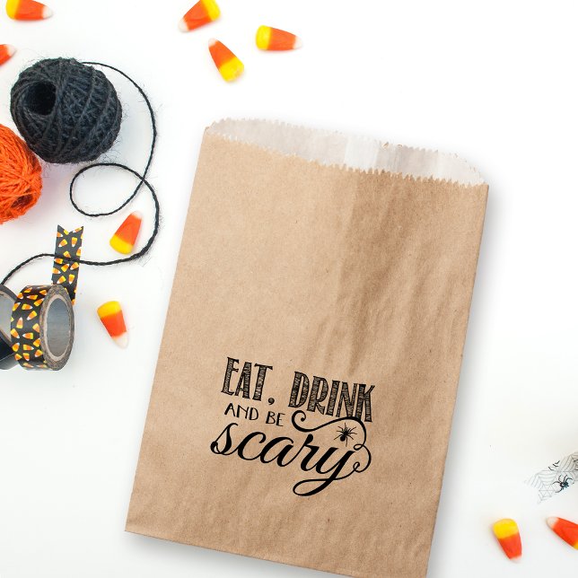 Sachets En Papier Mangez, buvez et soyez effrayant Halloween Party (Créateur téléchargé)