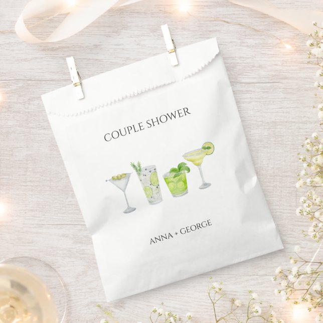 Sachets En Papier Margarita Cocktail Couples nuptiales douche Fiesta (Coupé)