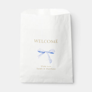 Sachets En Papier Mariage à ruban bleu tendance