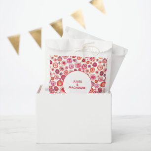 Sachets En Papier Mariage Abstrait rose moderne