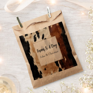 Sachets En Papier Mariage animal Brown à la crème de l'Ouest