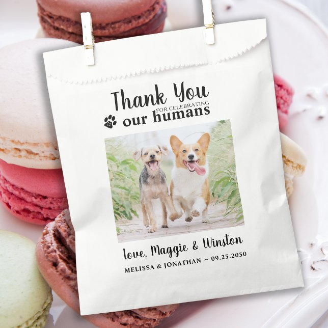 Sachets En Papier Mariage animal Merci photo personnalisée Traite de (Créateur téléchargé)