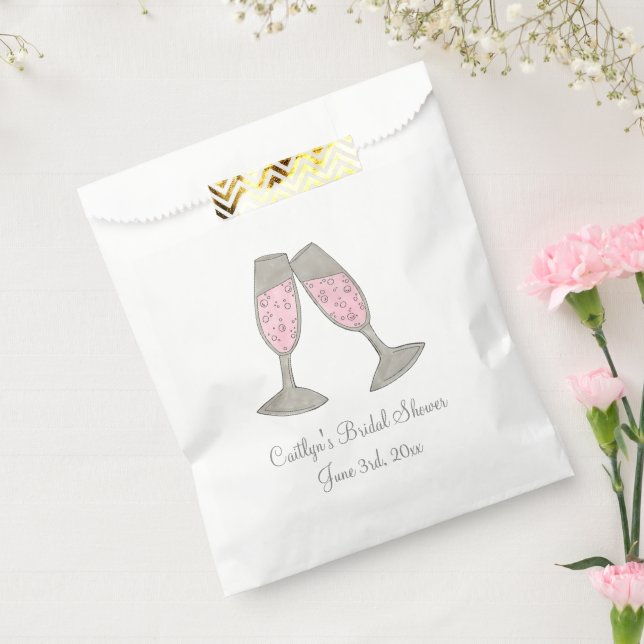 Sachets En Papier Mariage  Champagne rose Fiançailles Fête des marié (Scellé)