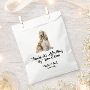 Sachets En Papier Mariage Chien Afghan Hound Couleur Complète