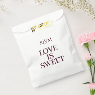 Sachets En Papier Mariage Classique Monogram L'amour est doux