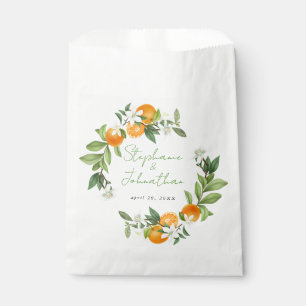 Sachets En Papier Mariage d'aquarelle mandarin orange