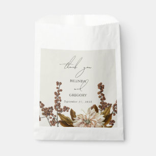 Sachets En Papier Mariage d'automne aquarelle aux tons terreux flora