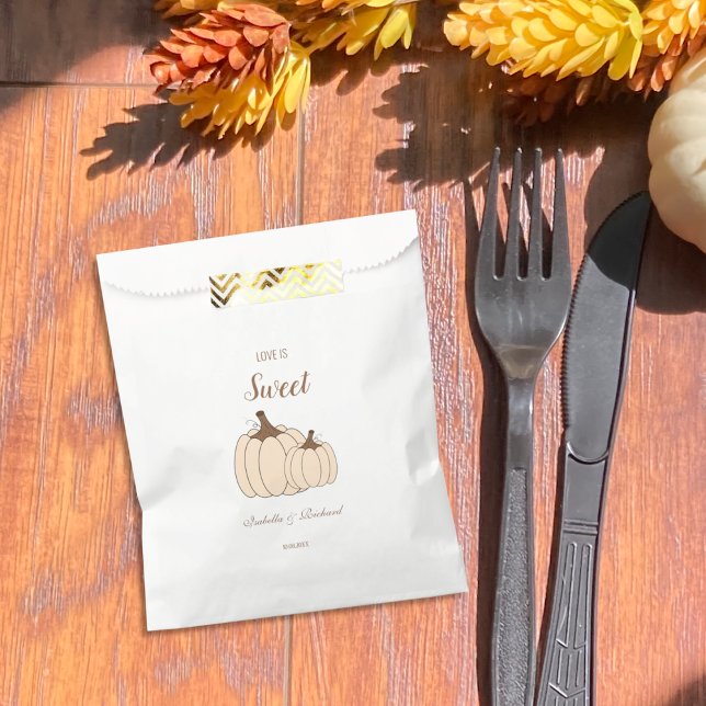 Sachets En Papier Mariage de automne Citrouille crémeux Favoriser le (Créateur téléchargé)