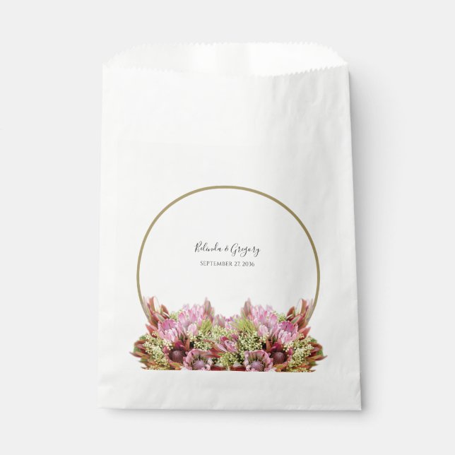 Sachets En Papier Mariage de bouquet de fleurs sauvages rustiques (Devant)