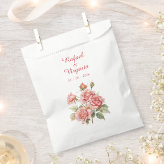 Sachets En Papier Mariage de bouquet rose