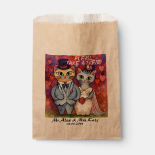 Sachets En Papier Mariage de chats mignons