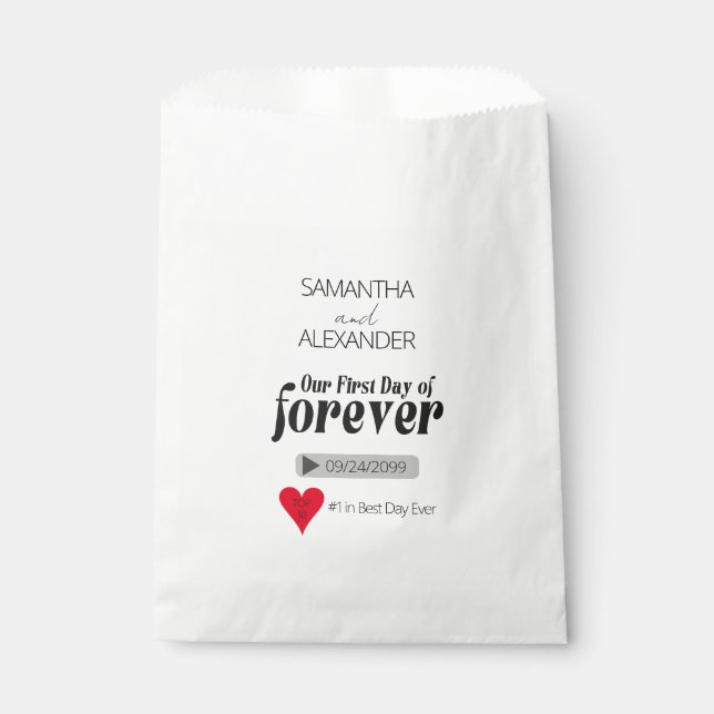 Sachets En Papier Mariage de couverture de la première journée du fi (Devant)