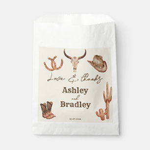Sachets En Papier Mariage de la cowgirl de l'ouest du ranch de pays