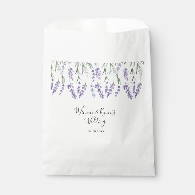 Sachets En Papier Mariage de la lavande de pays (Devant)