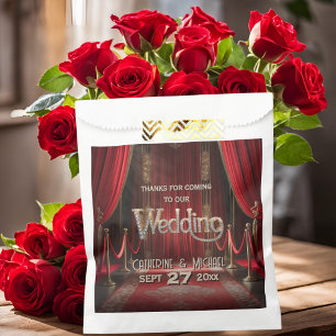 Sachets En Papier Mariage de Première sur Tapis Rouge de Film Hollyw